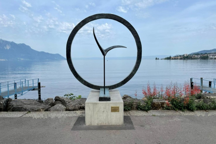 Sculpture erected for the 2019 Montreux Biennale